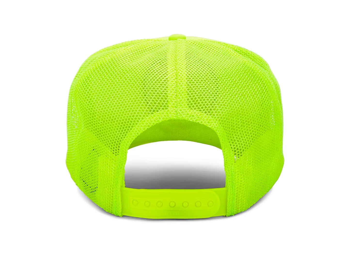 Vibes Trucker Hat in Neon Yellow