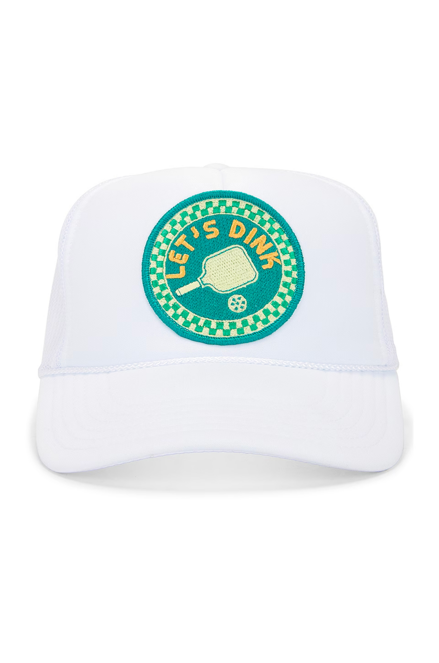 Pickle Ball Trucker Hat in White