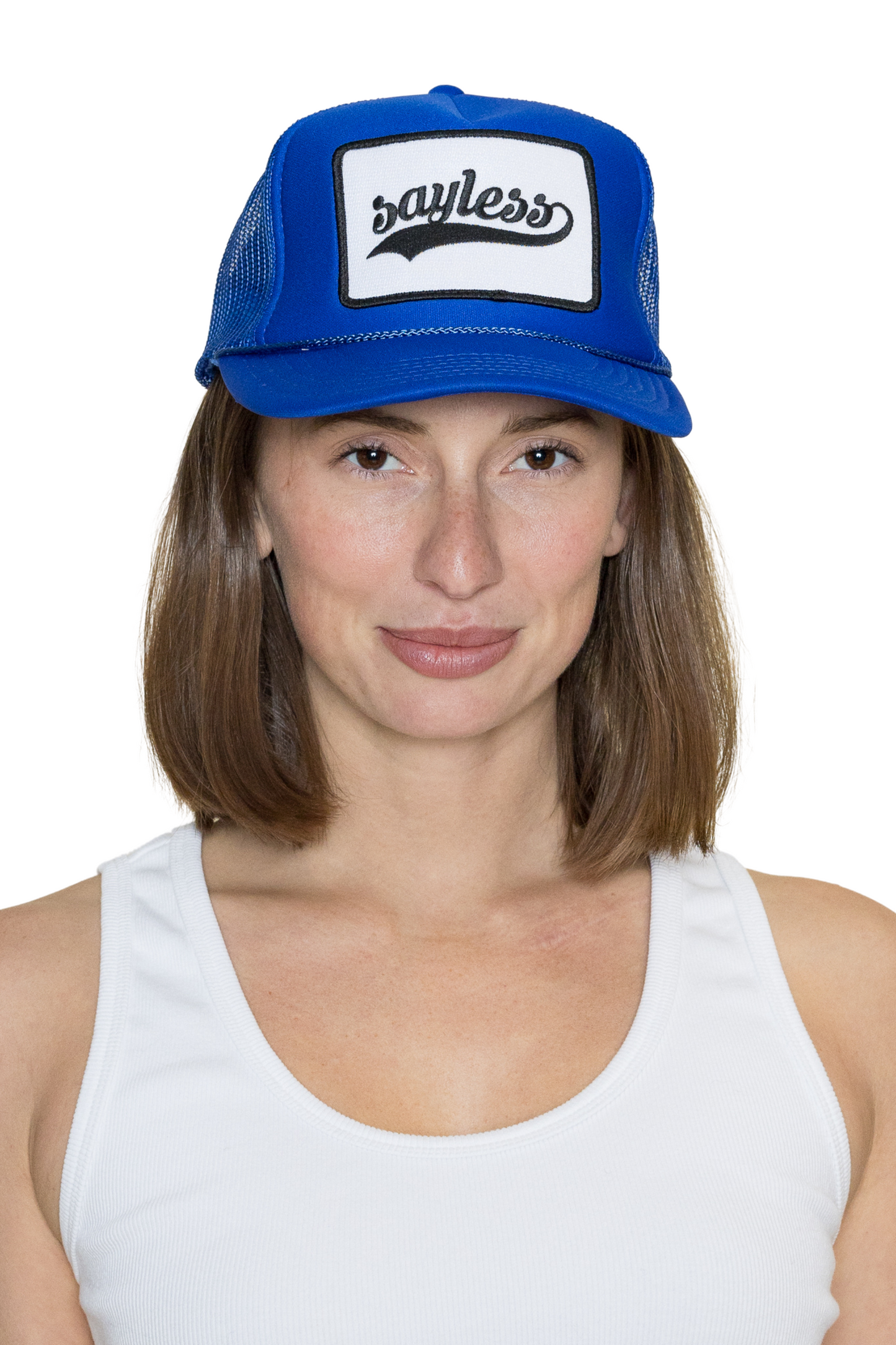 Sayless Trucker Hat in Cobalt