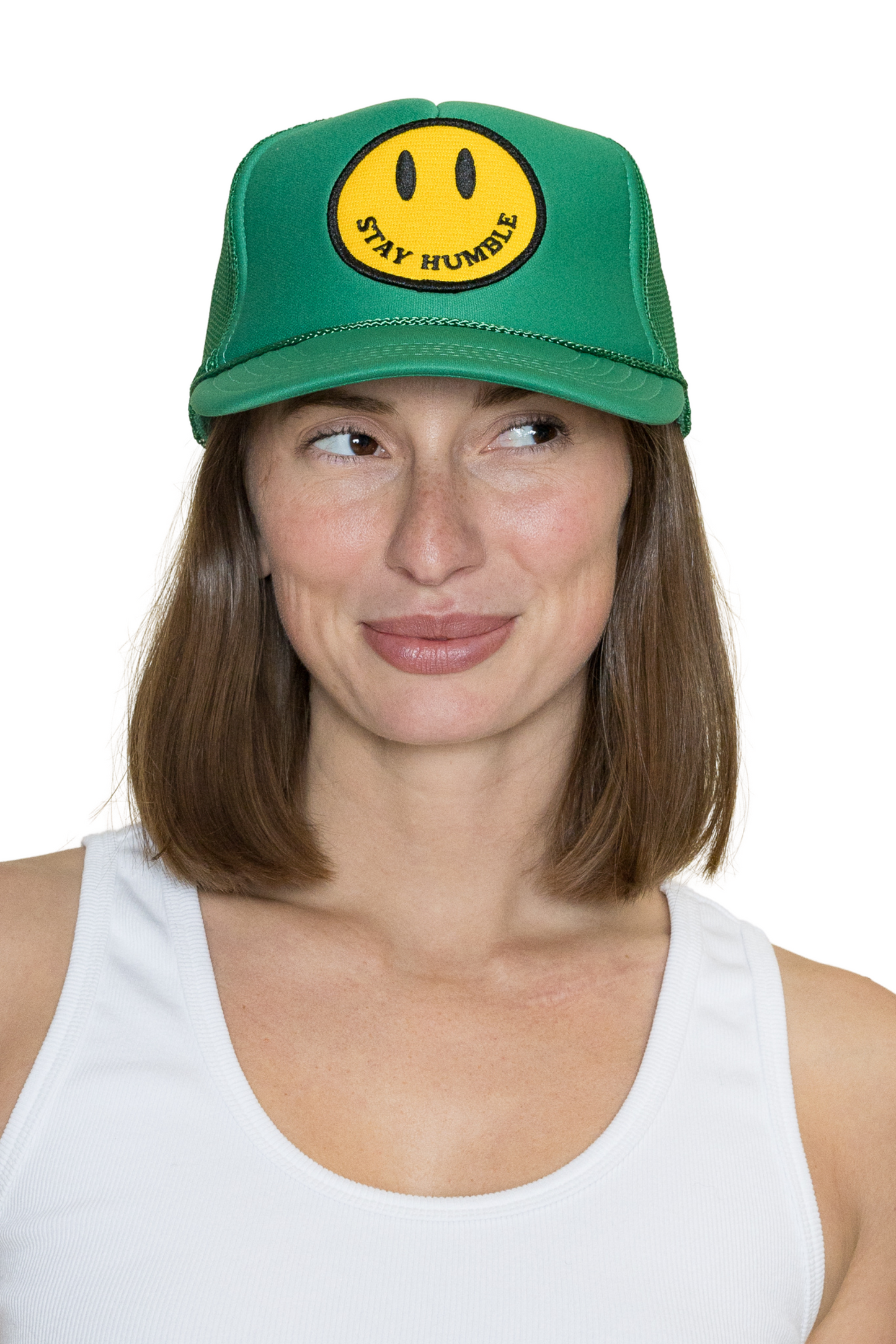 Stay Humble Trucker Hat in Green