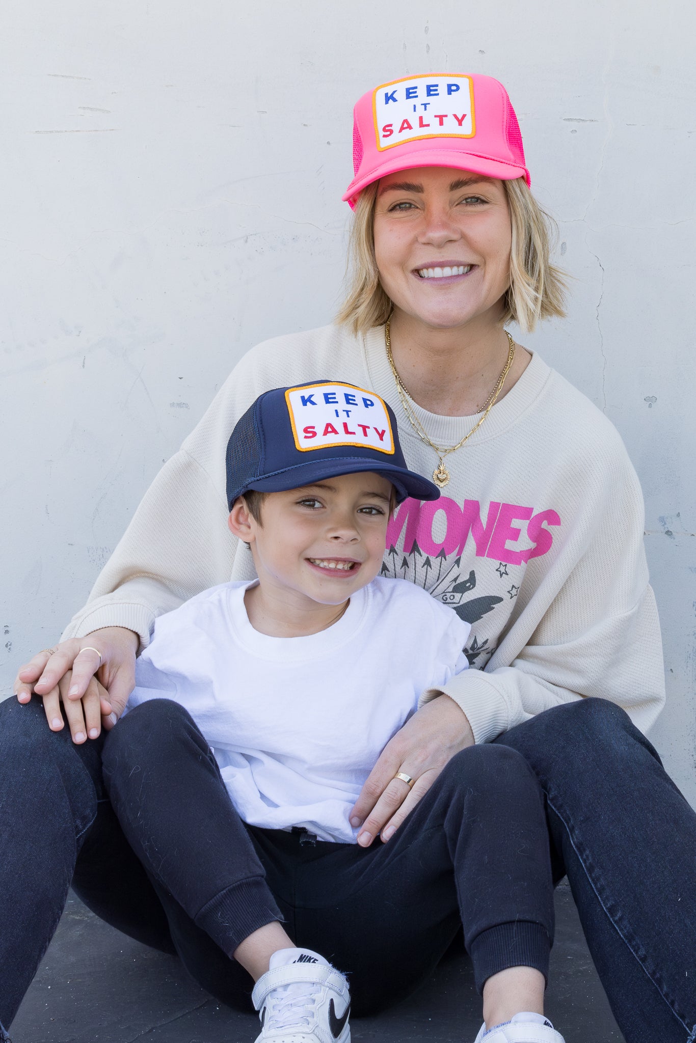 Keep It Salty Trucker Hat in Pink