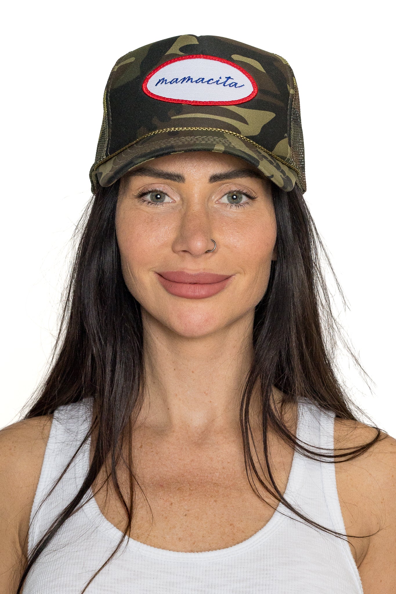 Mamacita Trucker Hat in Camo
