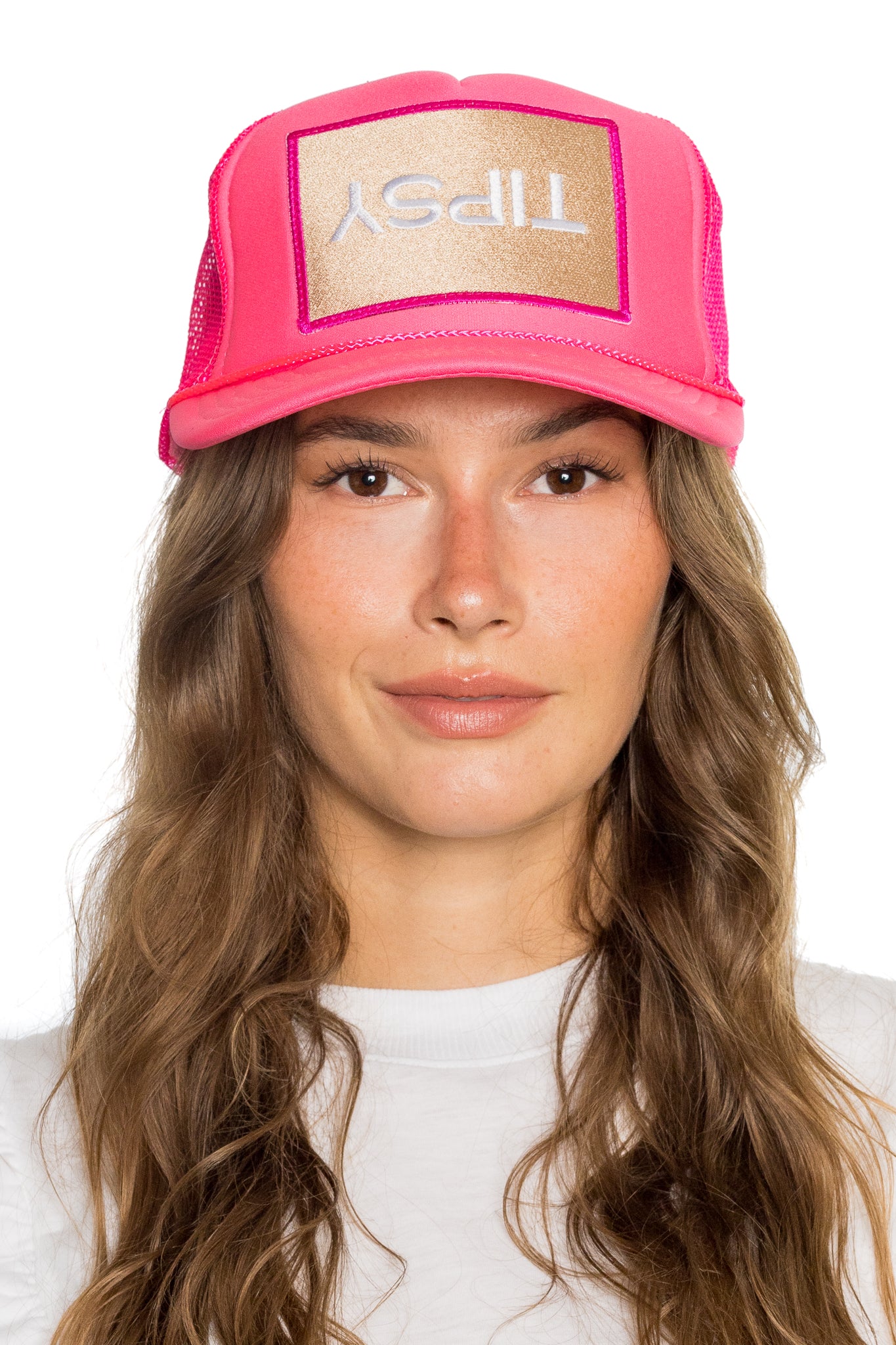 Tipsy Trucker Hat in Pink
