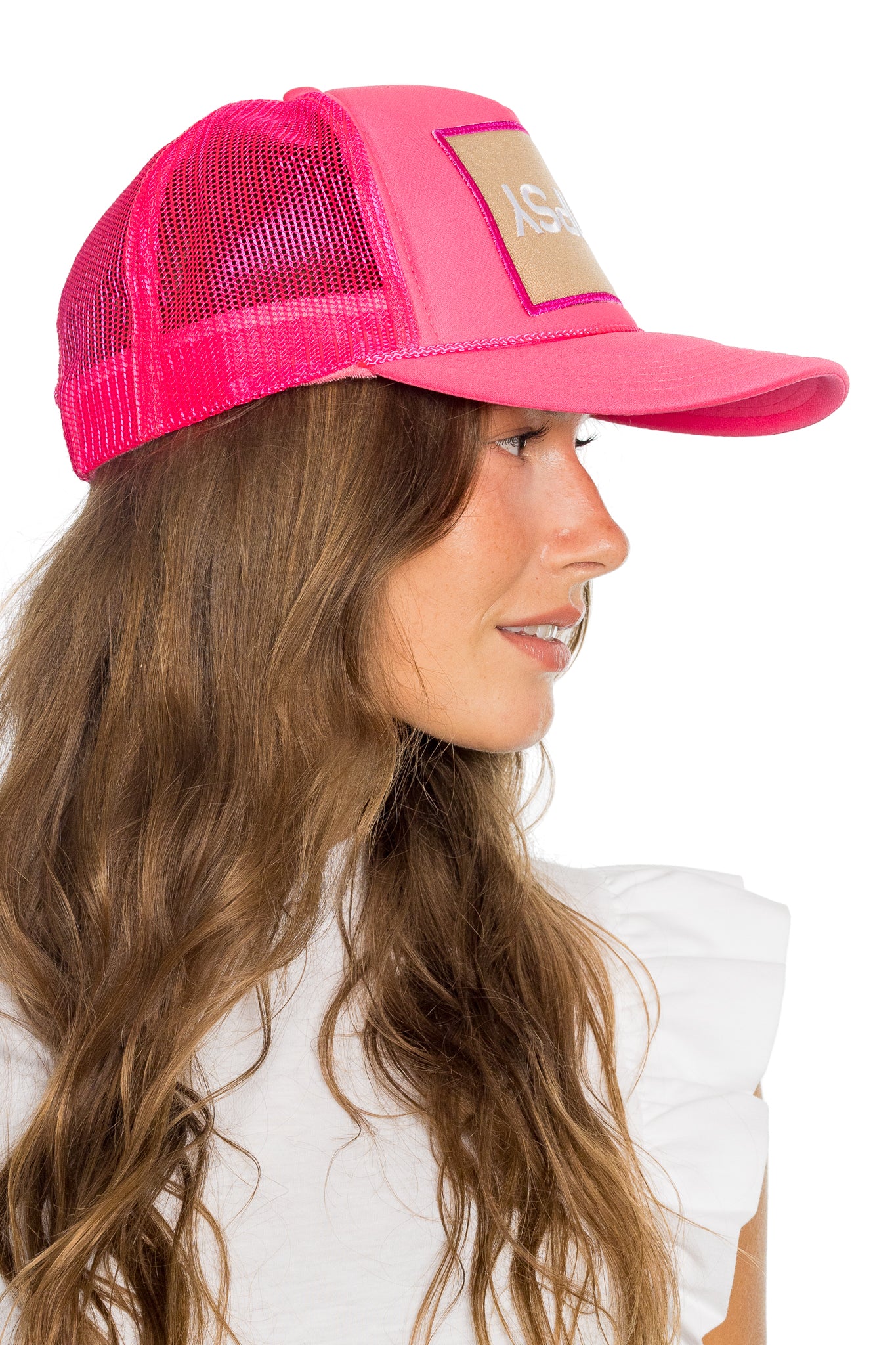 Tipsy Trucker Hat in Pink