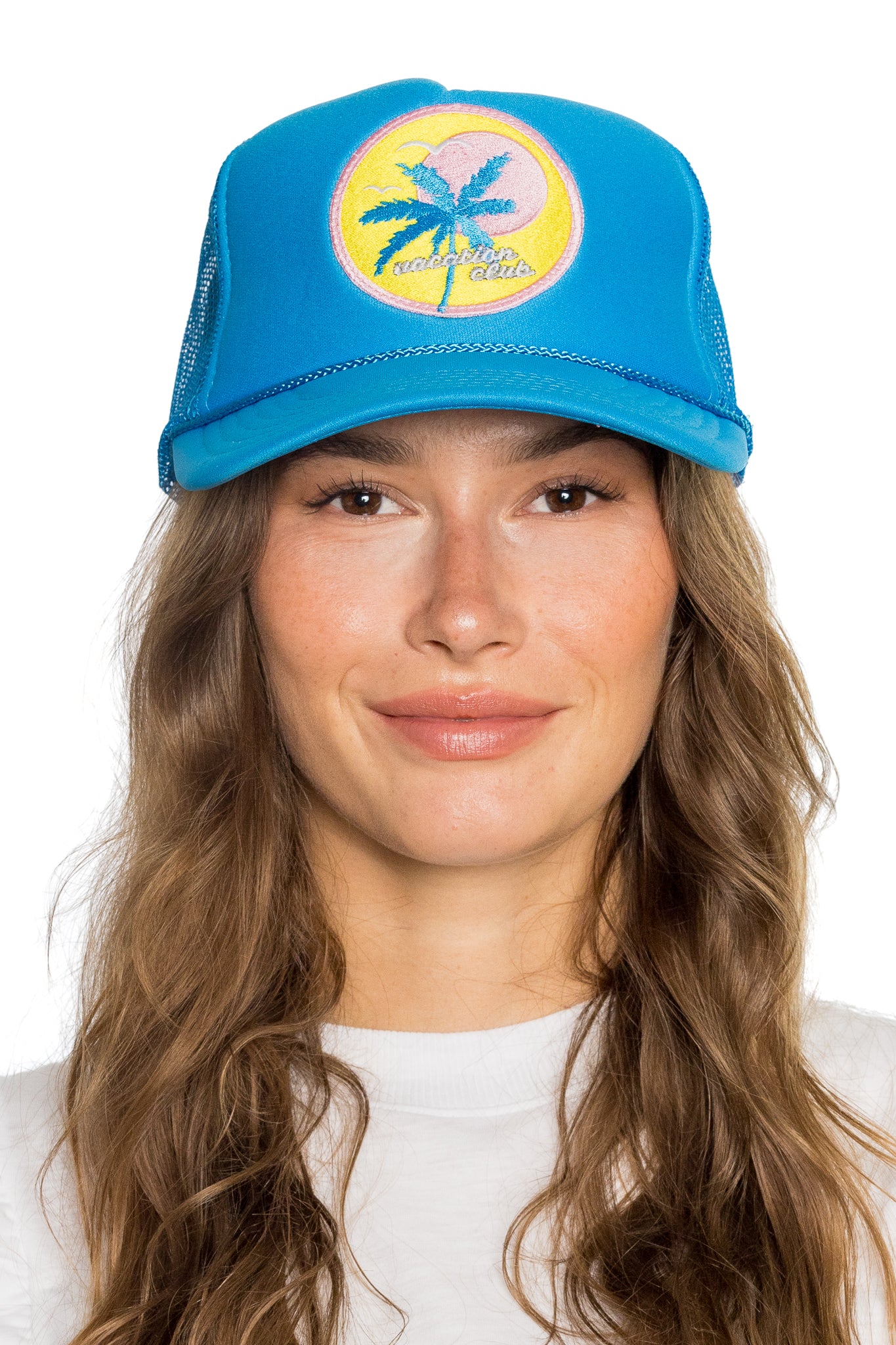 Vacation Club Trucker Hat in Blue