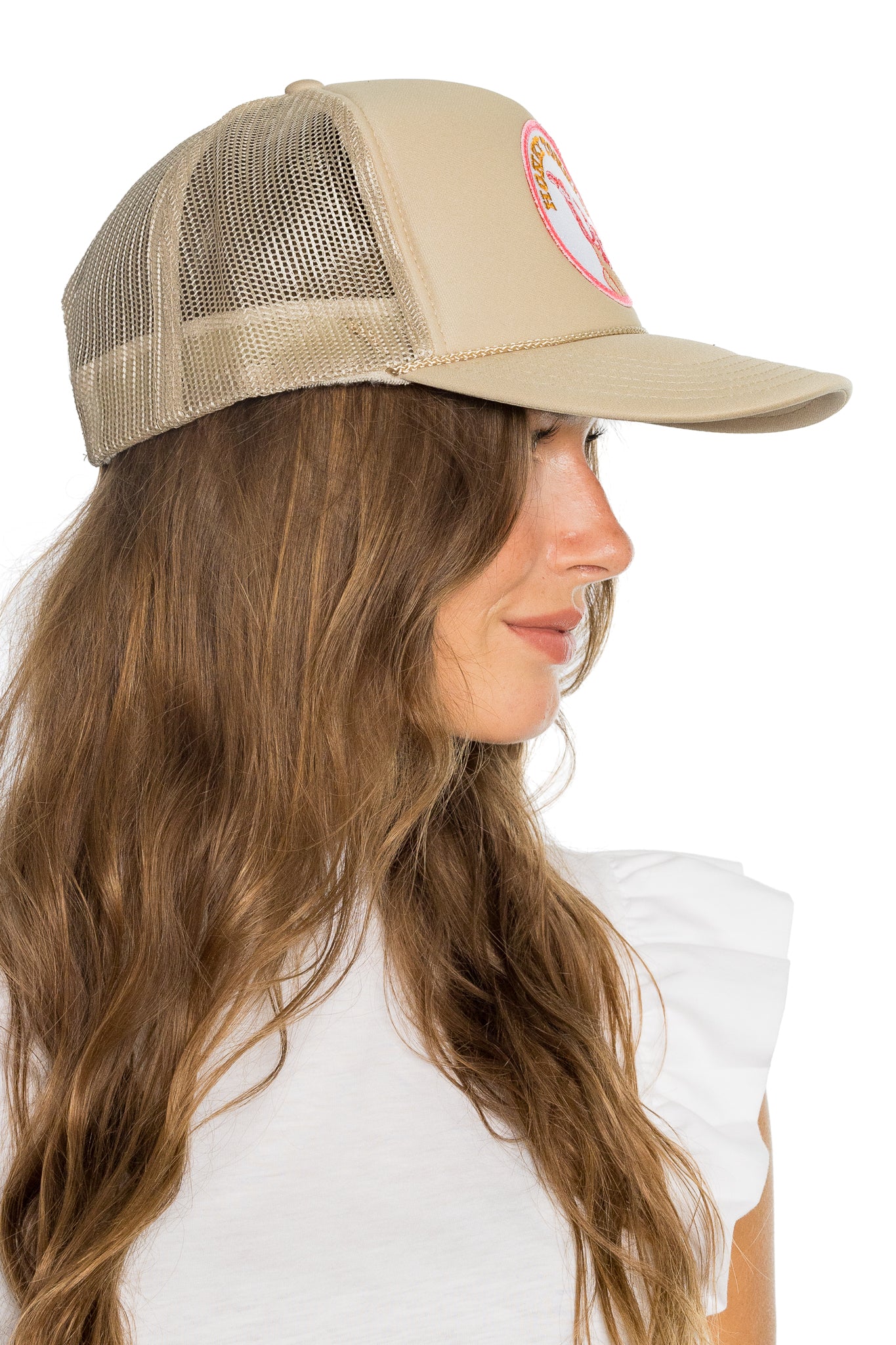 Honky Tonkin' Trucker Hat in Tan