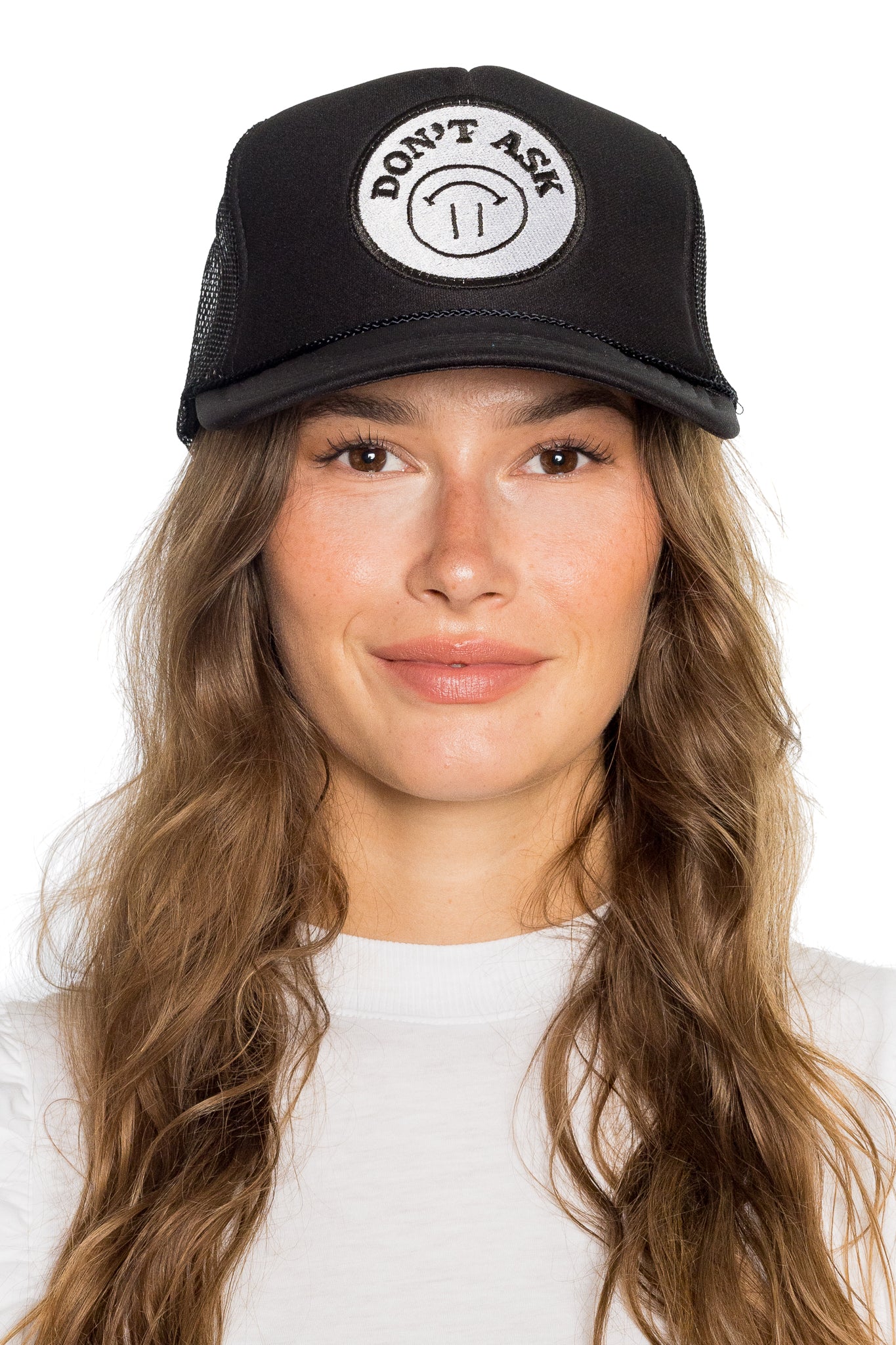 Don't Ask Trucker Hat in Black