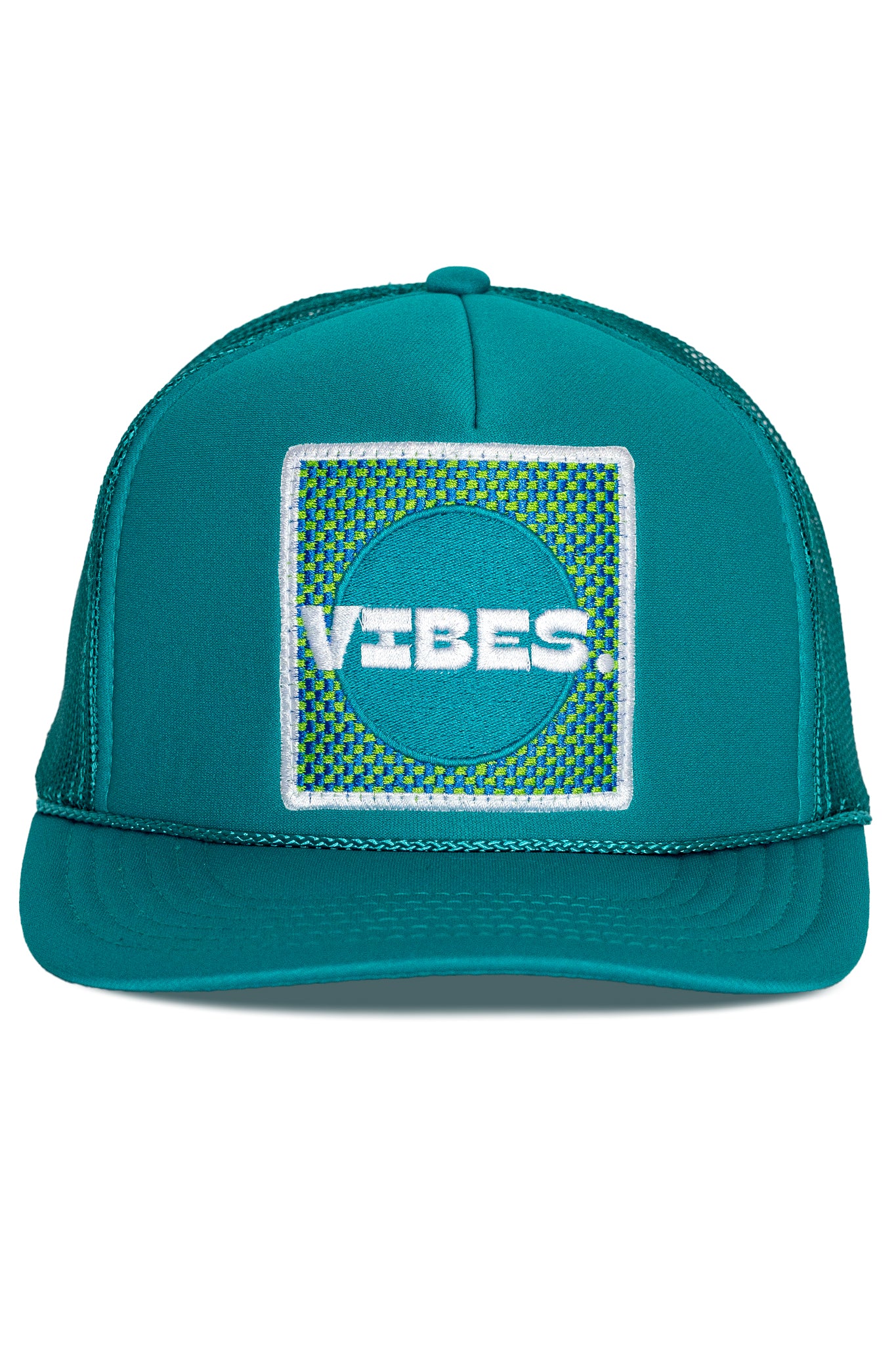 Vibes Trucker Hat in Jade