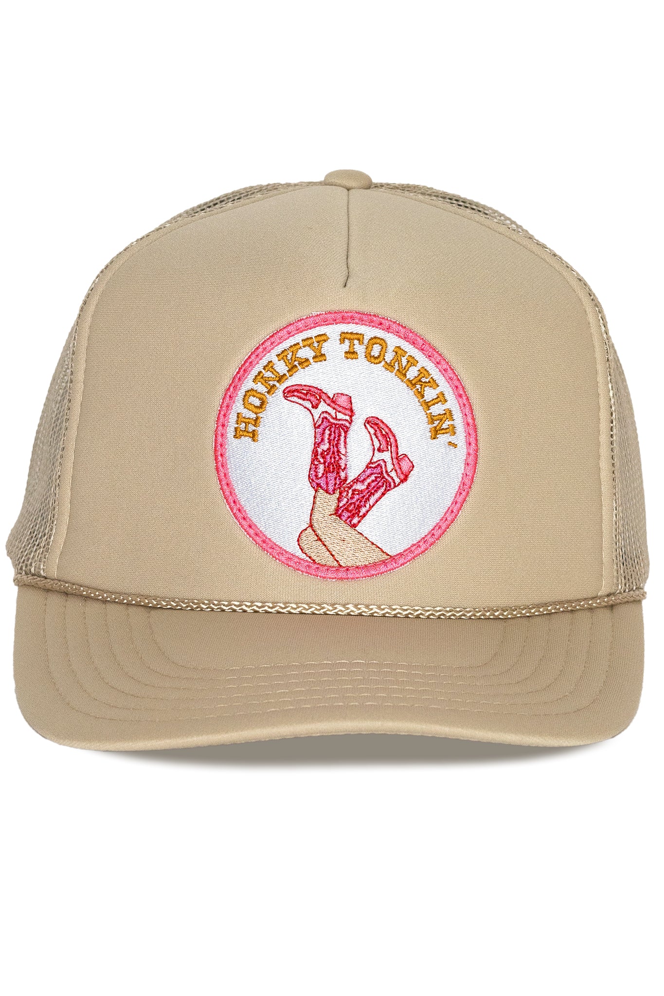 Honky Tonkin' Trucker Hat in Tan