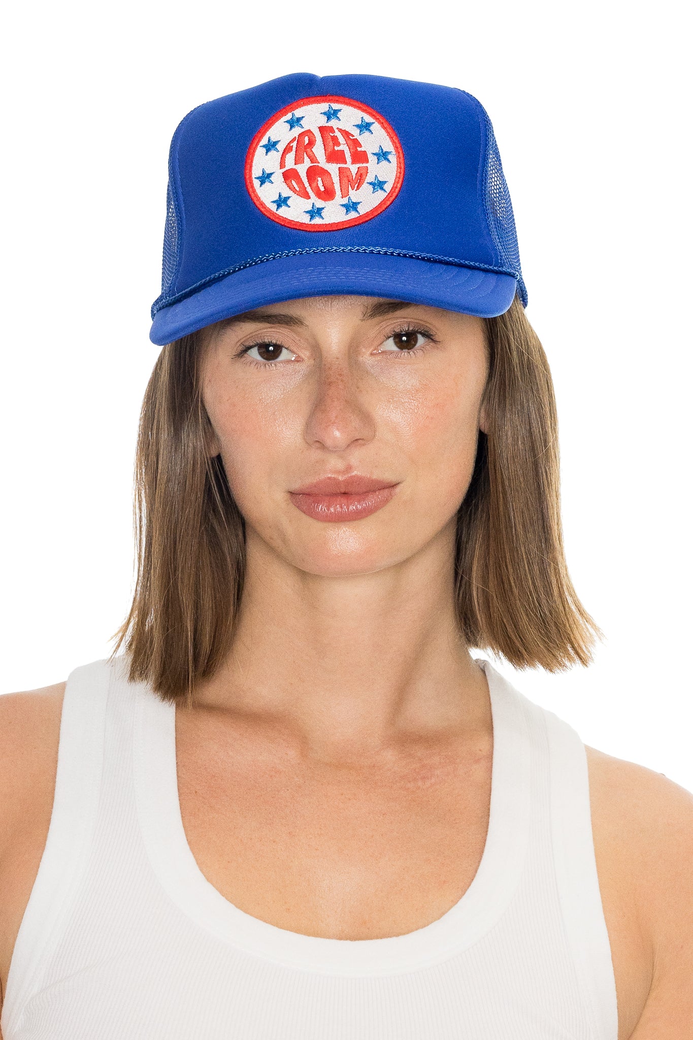 Freedom Stars Trucker Hat in Royal Blue
