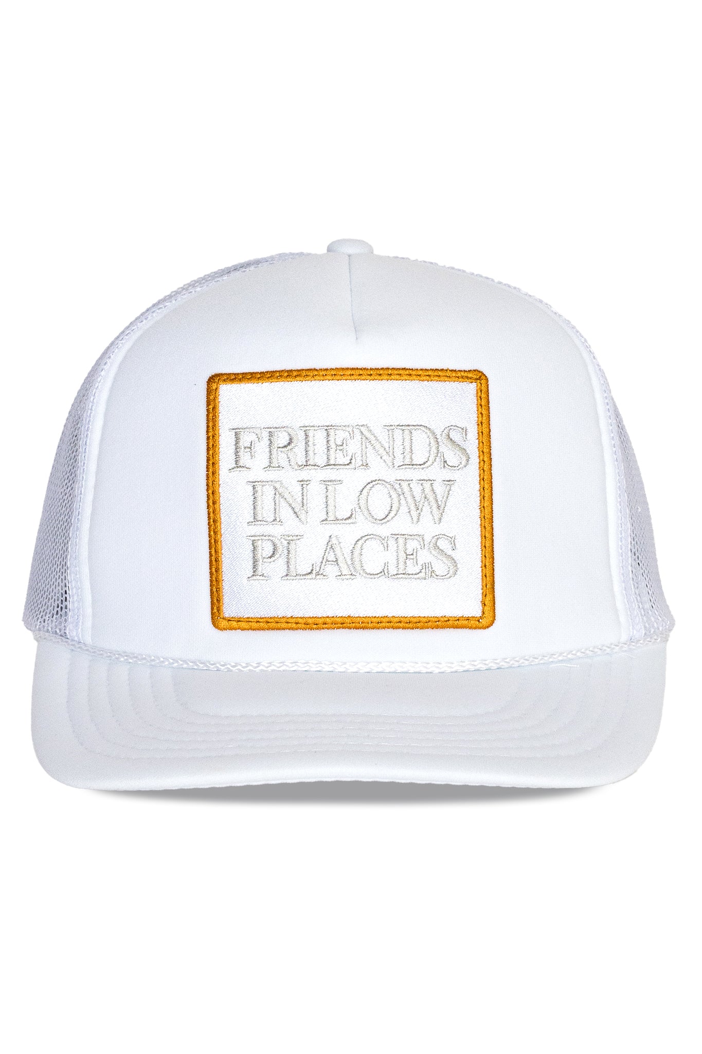 Friends in Low Places Trucker Hat in White