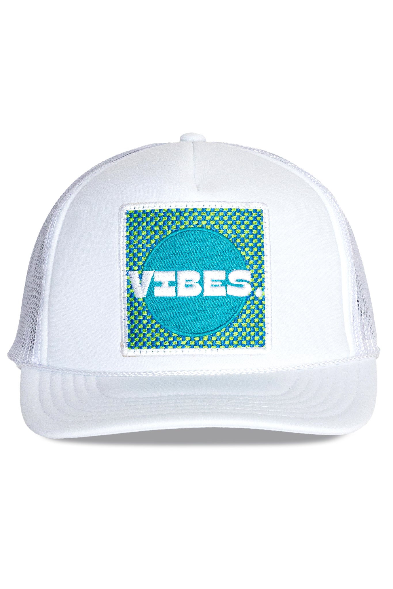 Vibes Trucker Hat in White