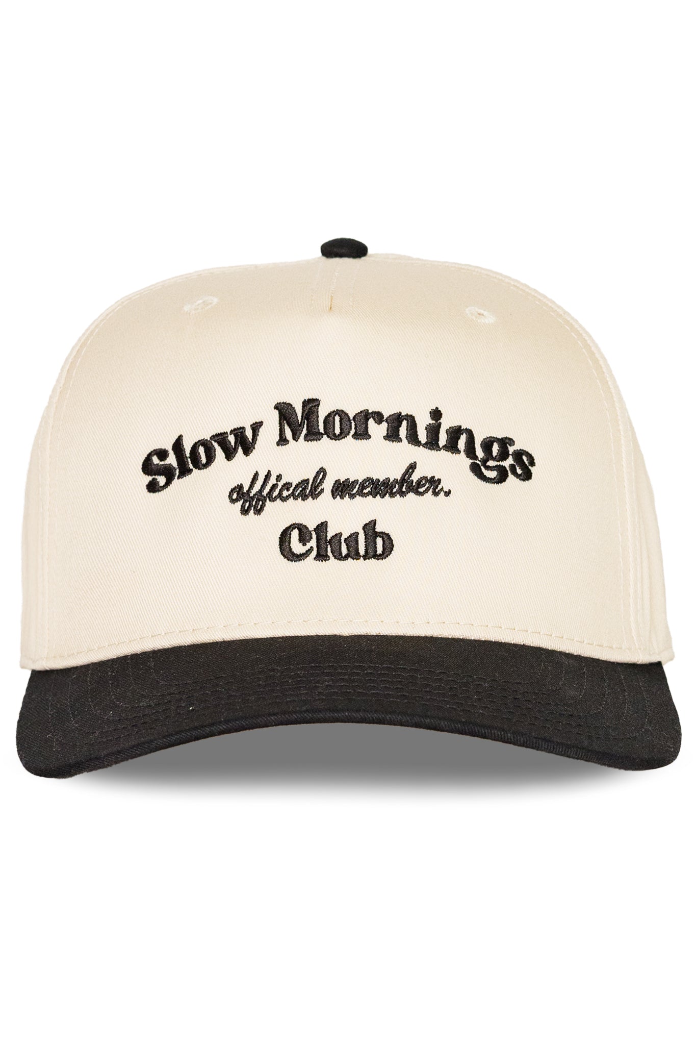 Slow Mornings Vintage Snapback in Black Natural
