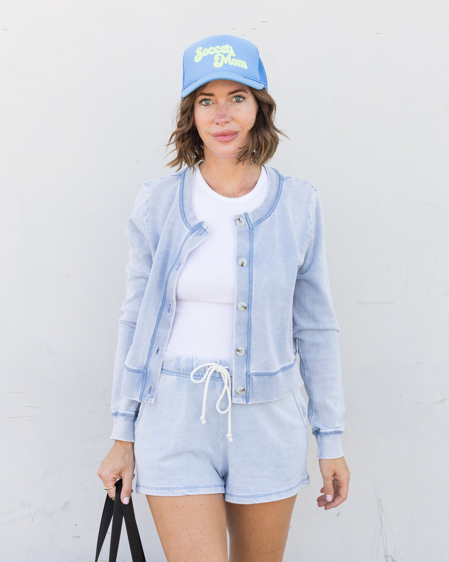 Soccer Mom Trucker Hat in Blue
