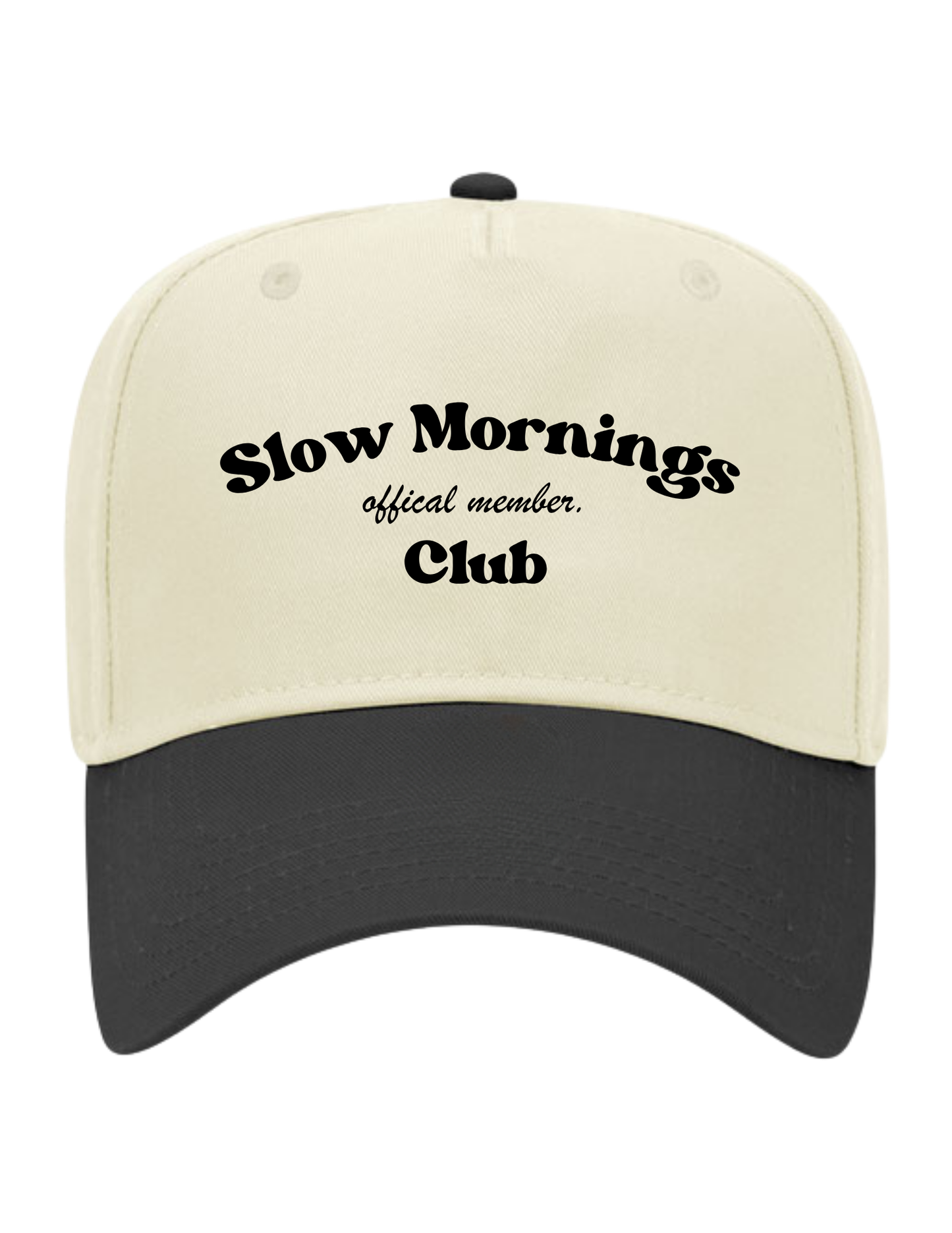 Slow Mornings Vintage Snapback in Black Natural