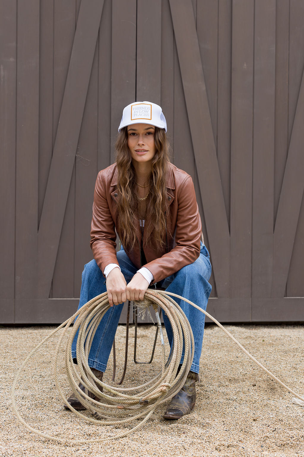 Friends in Low Places Trucker Hat in White