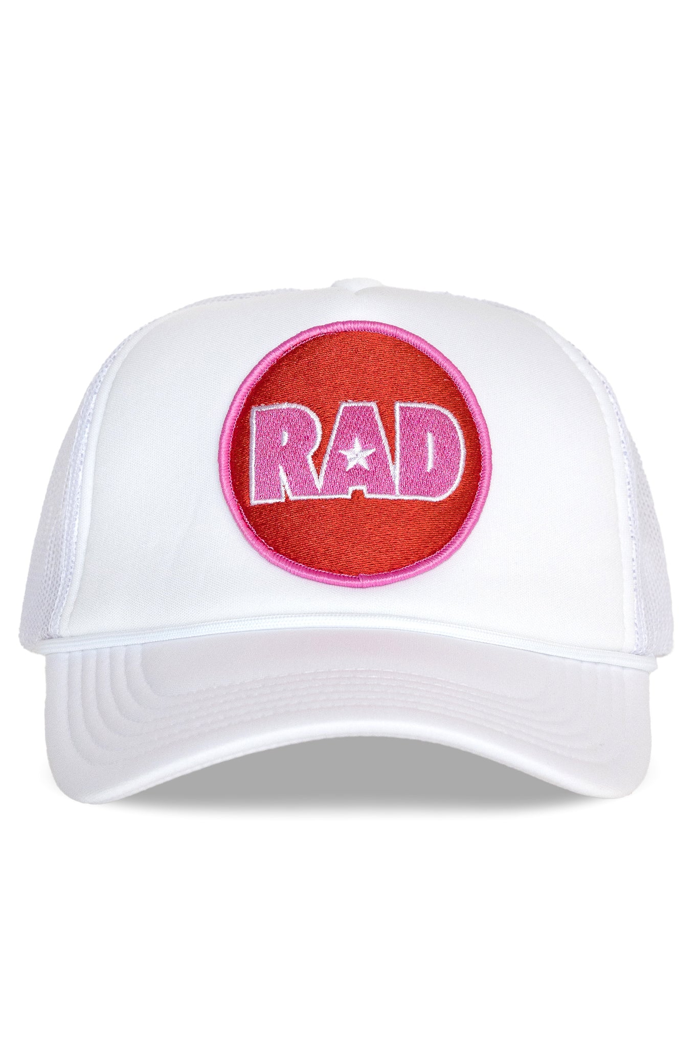 Rad Star Trucker Hat in White