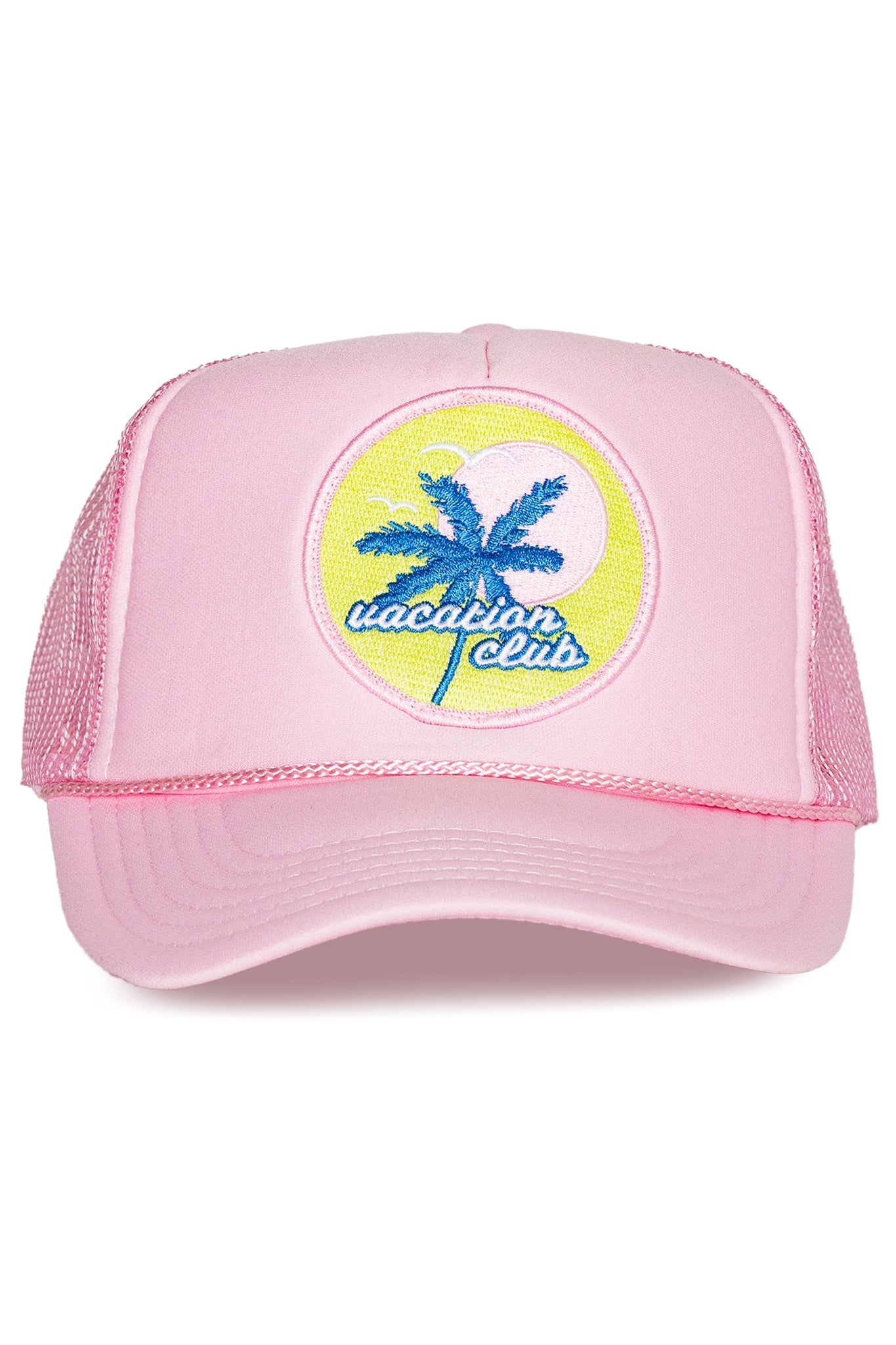 Vacation Club Trucker Hat in Pink