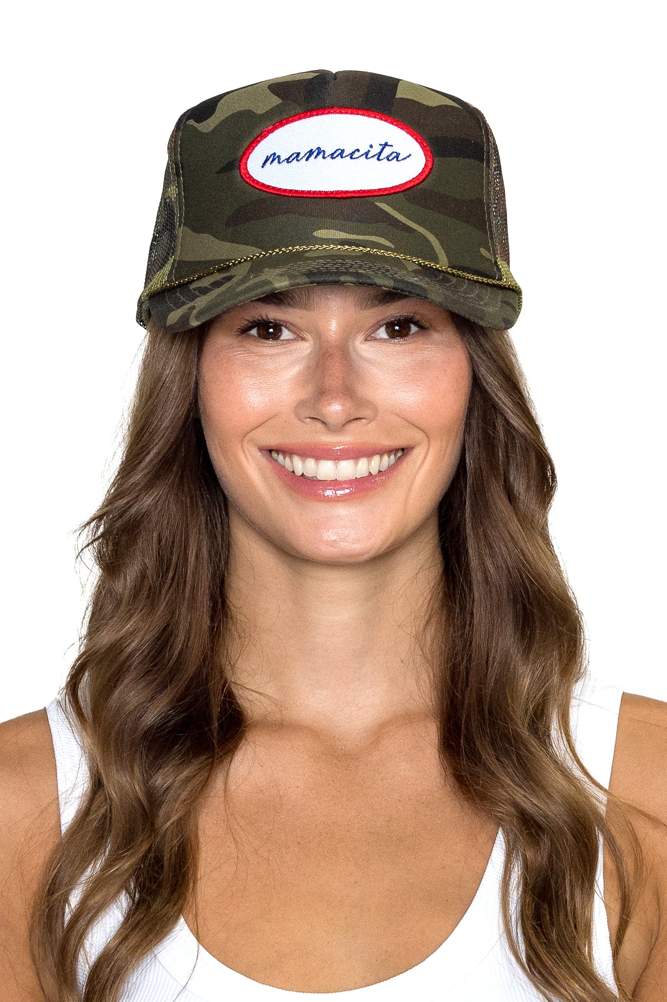 Mamacita Trucker Hat in Camo