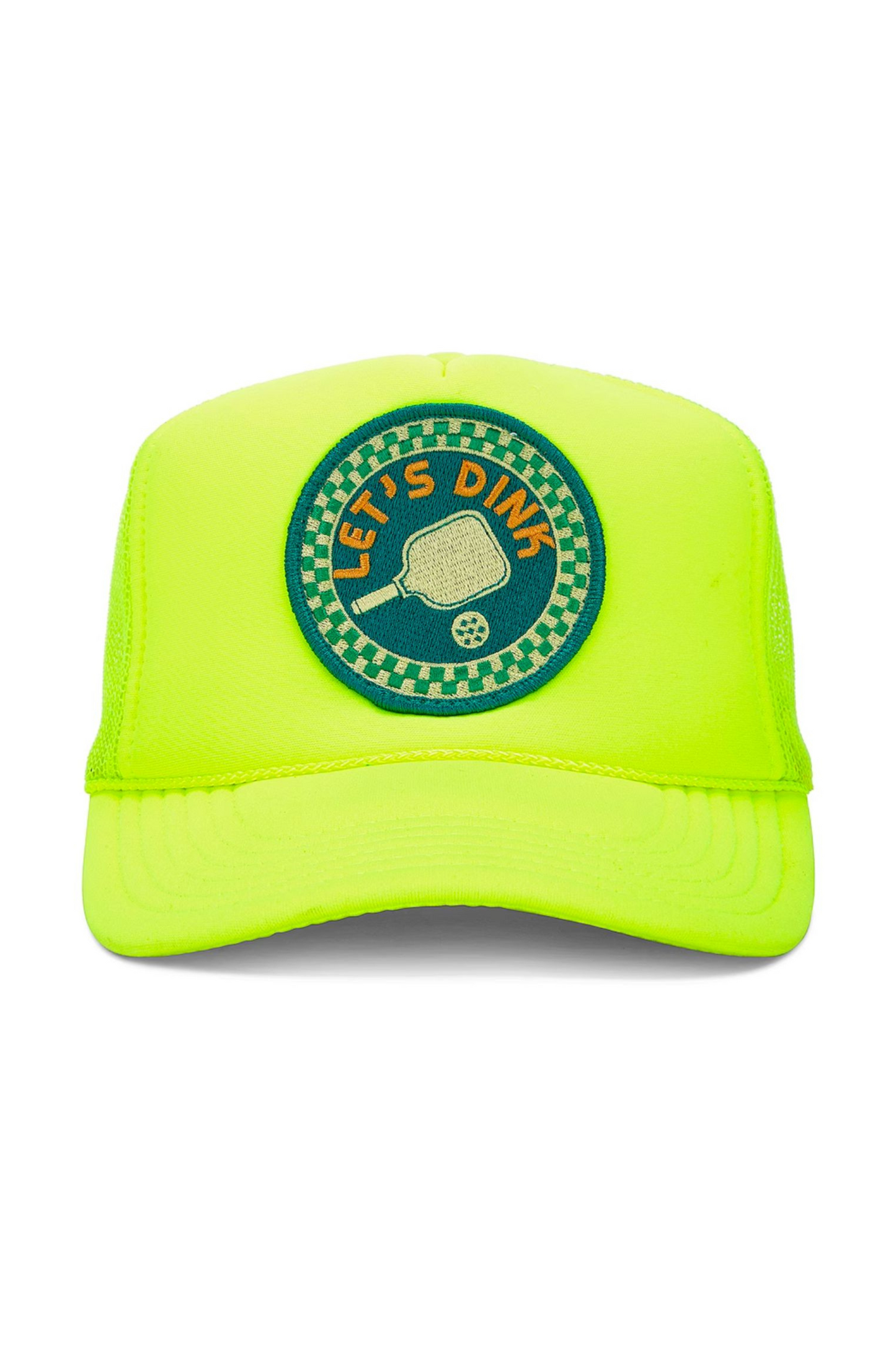 Pickle Ball Trucker Hat in Neon