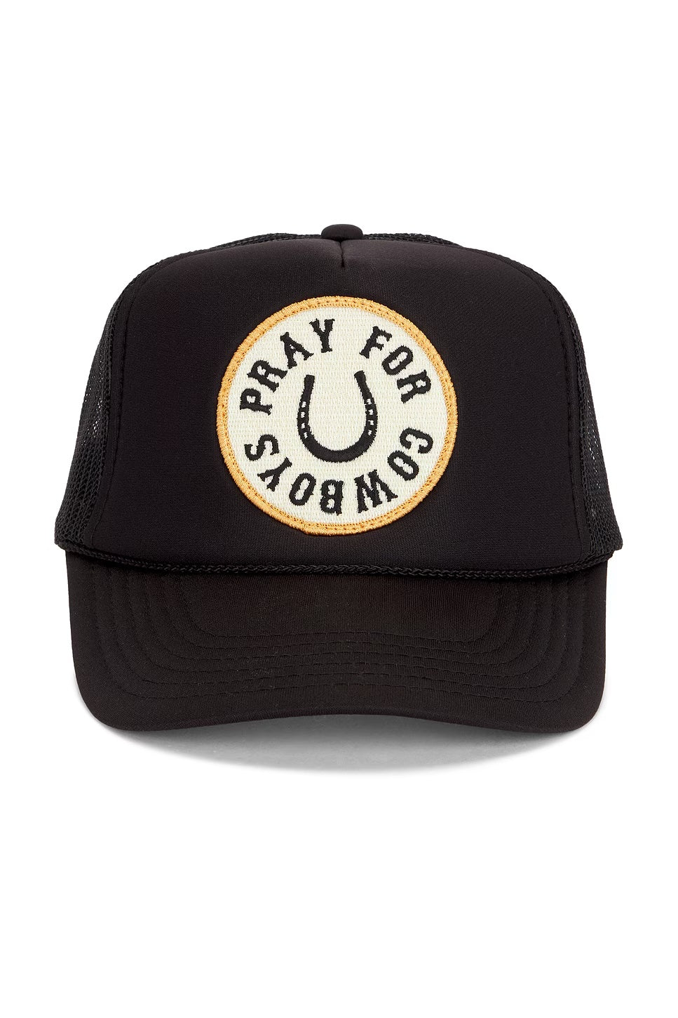 Pray For Cowboys Trucker Hat in Black