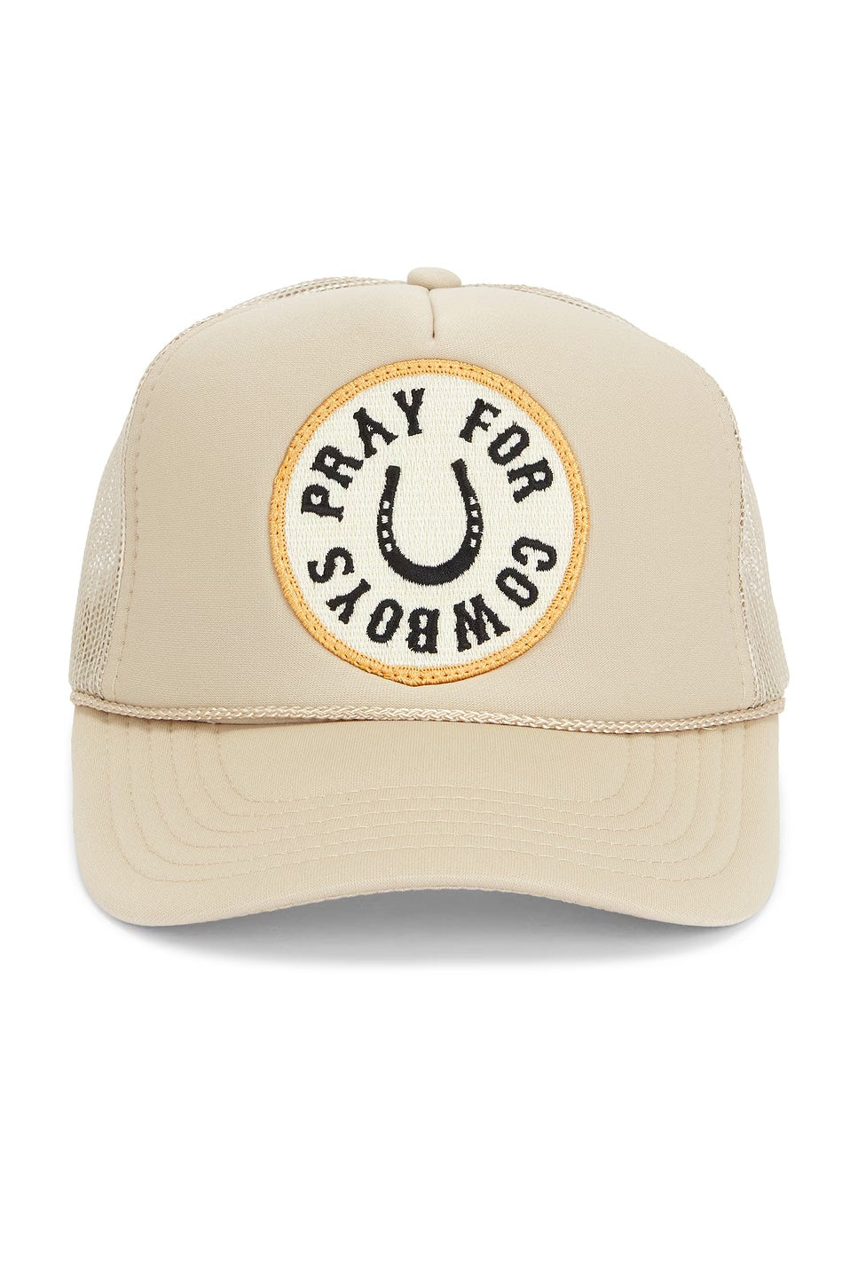 Pray For Cowboys Trucker Hat in Tan