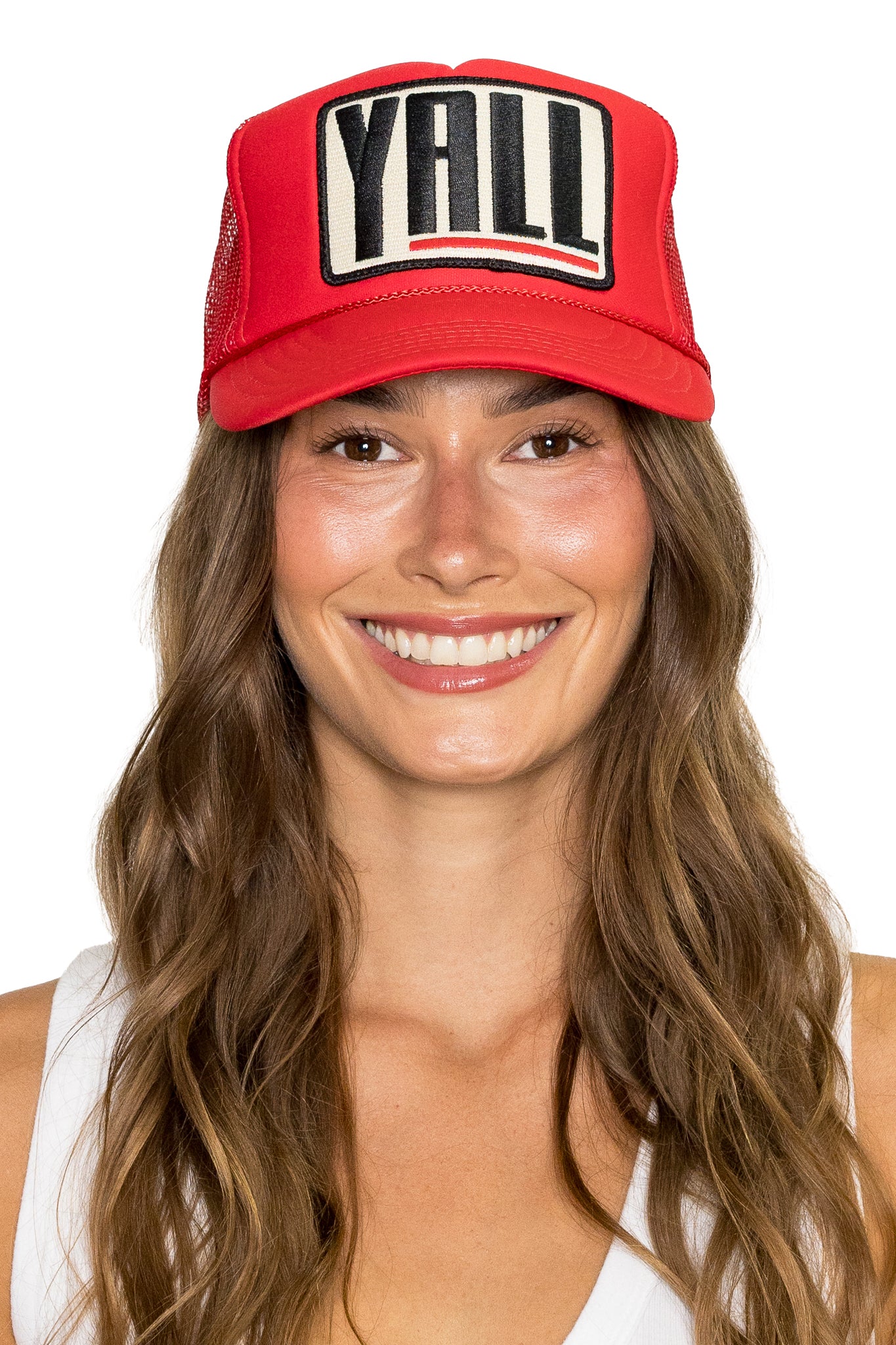 Y'all Trucker Hat in Red