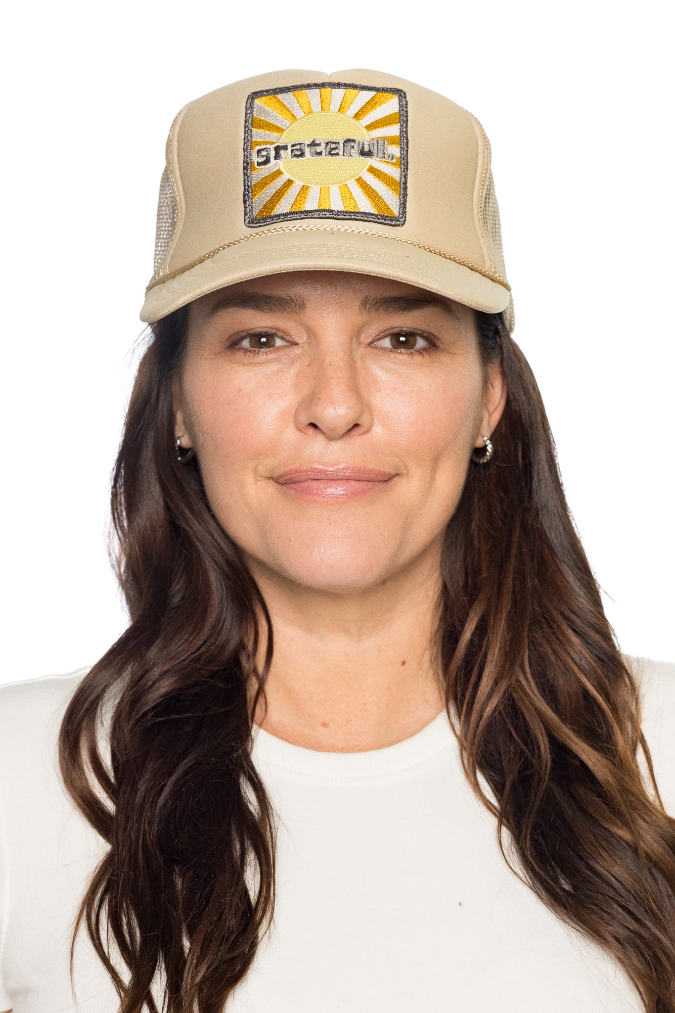 Grateful Trucker Hat in Tan