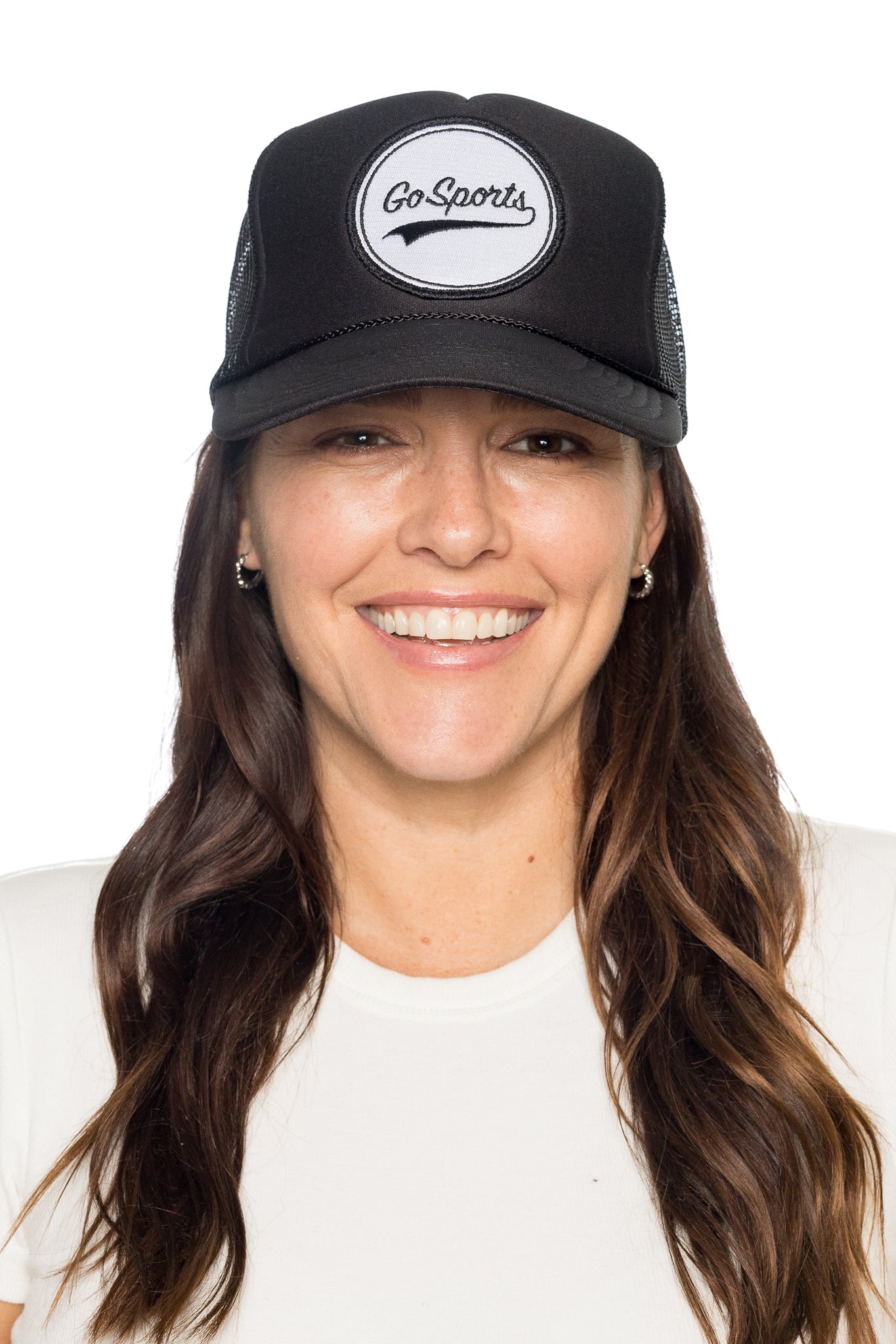 Go Sports Trucker Hat in Black