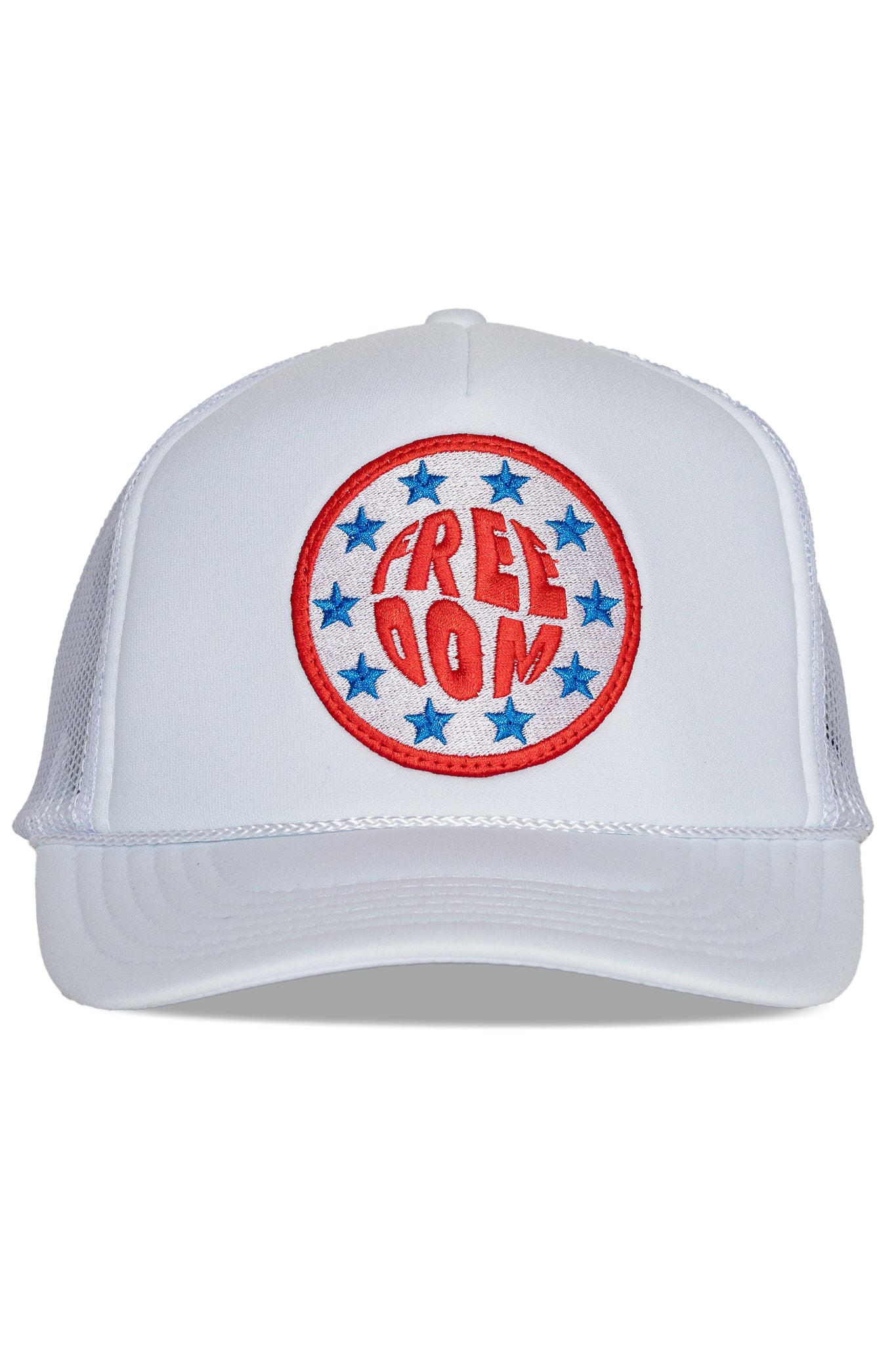Freedom Stars Trucker Hat in White