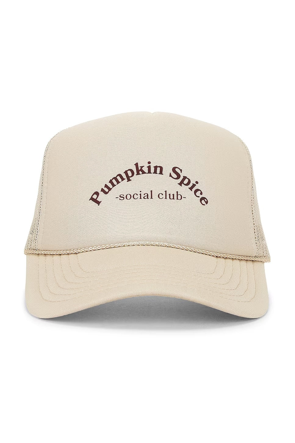 Pumpkin Spice Trucker Hat in Tan