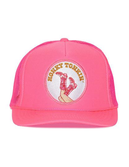 Honky Tonkin' Trucker Hat in Pink