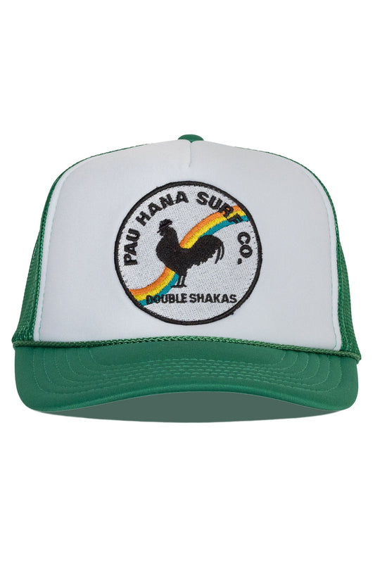 Pau Hana Surf Co. Trucker Hat in Green Split