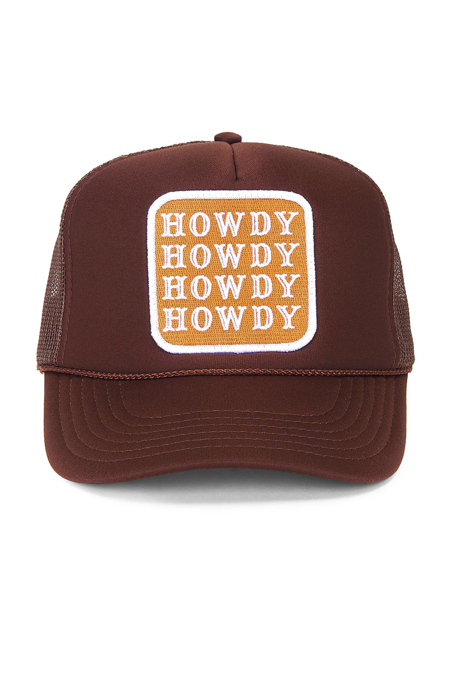 Howdy Trucker Hat in Brown