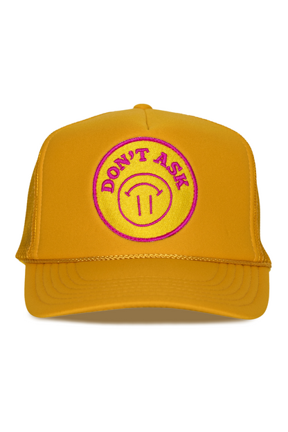 Don't Ask Trucker Hat in Gold