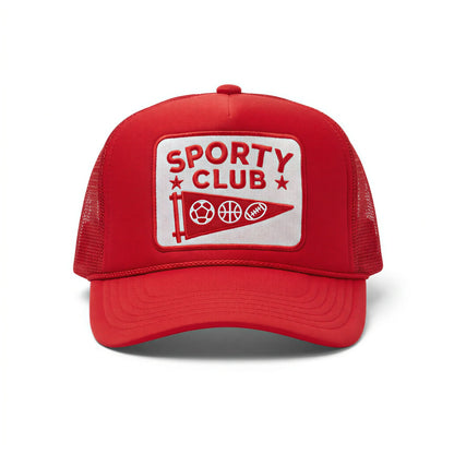 Sporty Club Trucker Hat Red