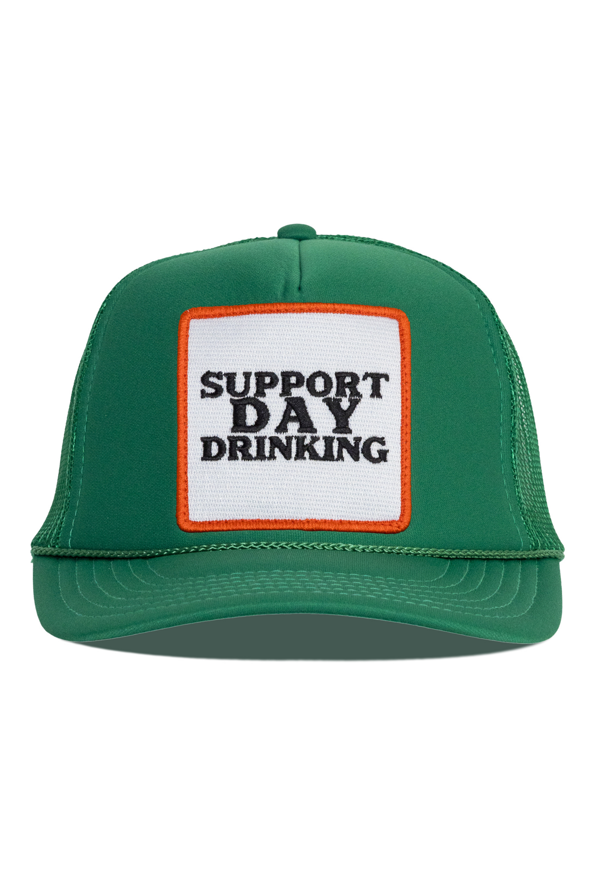 Support Day Drinking Trucker Hat in Green