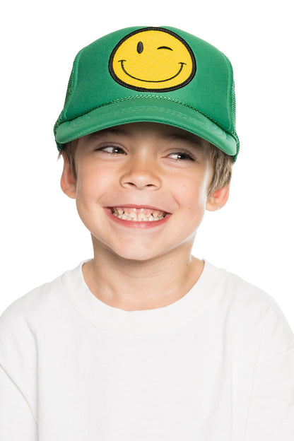 Winky Youth Trucker Hat in Green