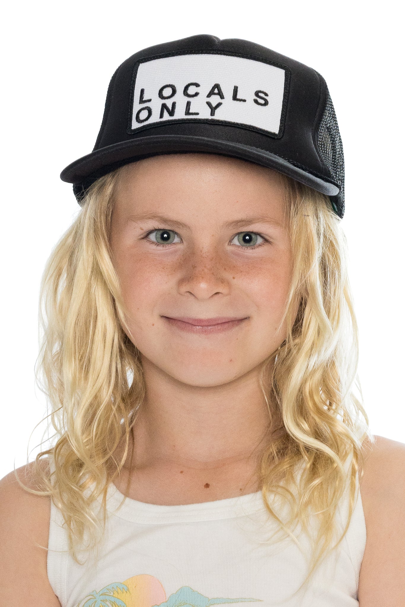 Youth Trucker Hat in Black