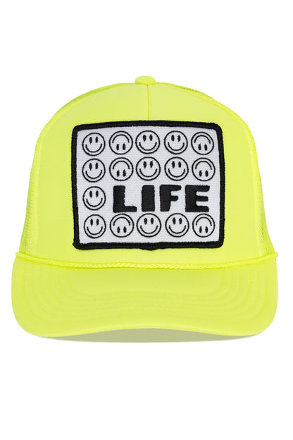 Life Trucker Hat in Neon