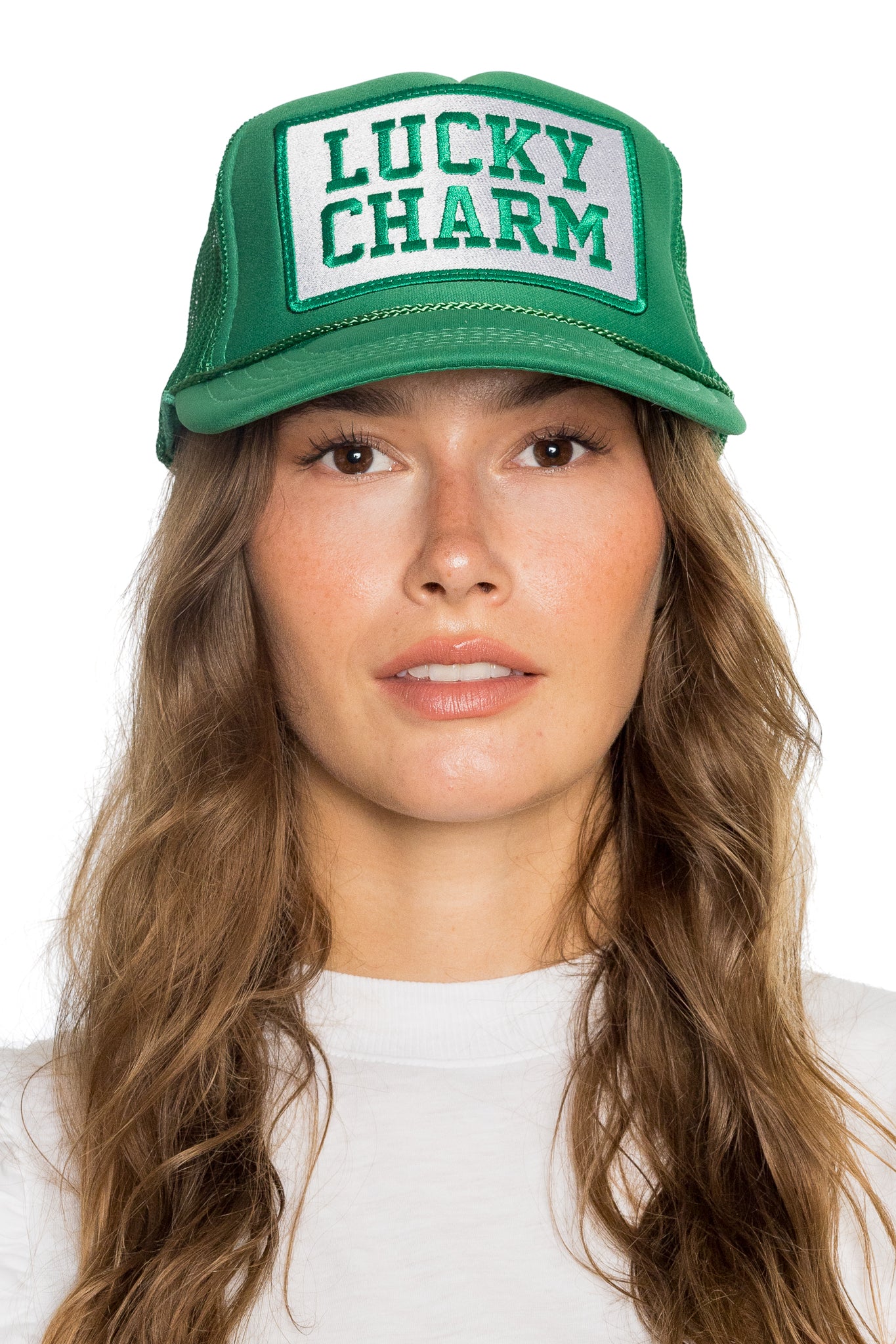 Lucky Charm Trucker Hat in Green