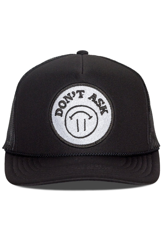 Don't Ask Trucker Hat in Black