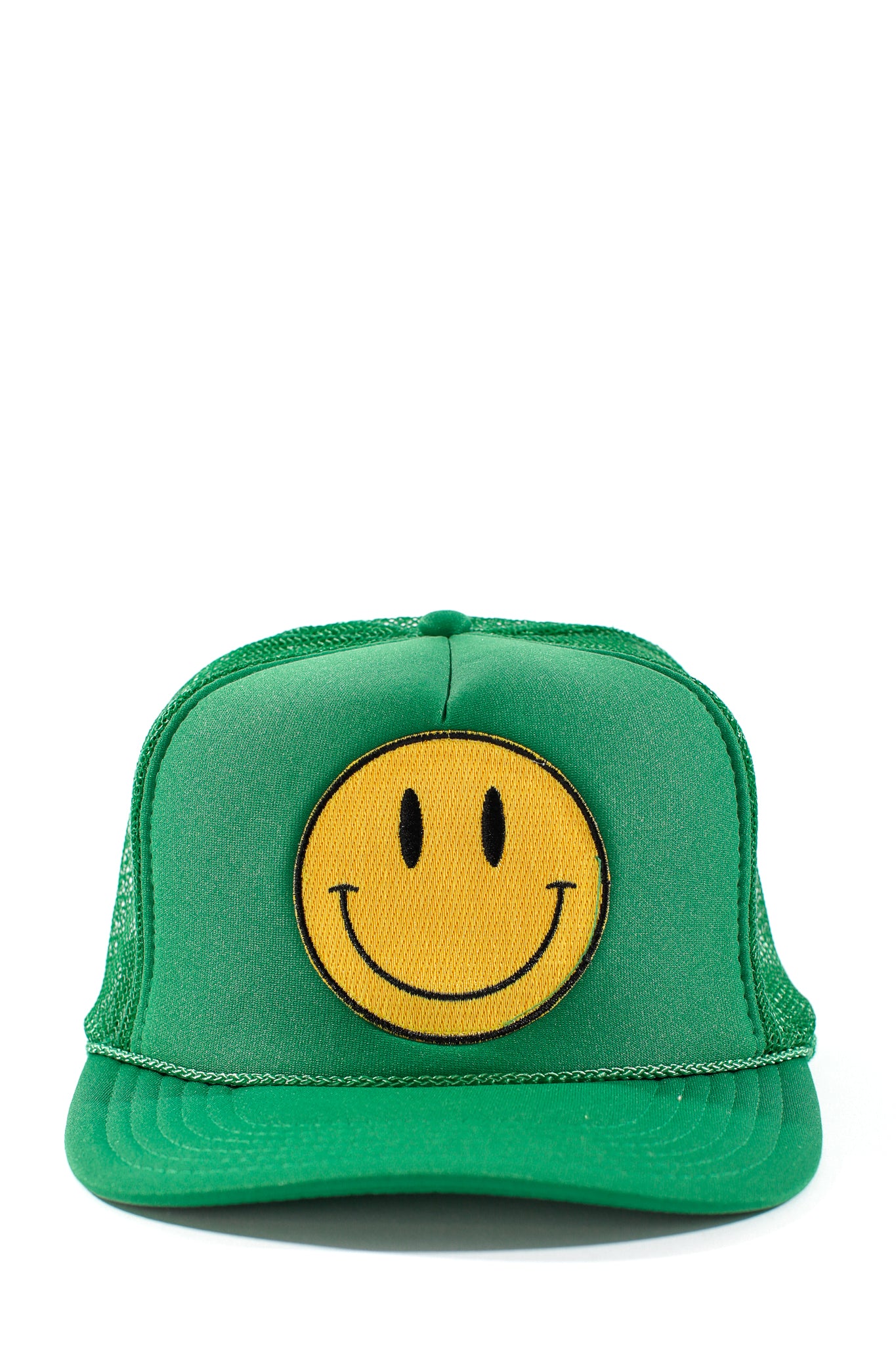 Youth Smiley Trucker Hat in Green