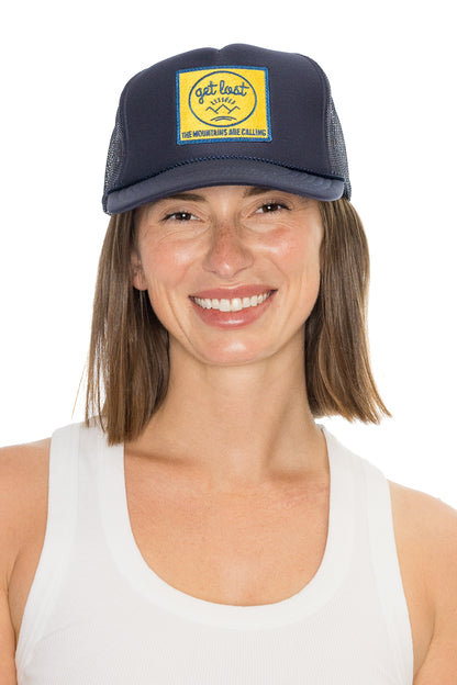 Get Lost Trucker Hat in Navy