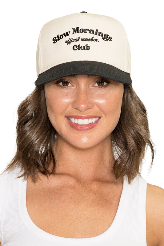 Slow Mornings Vintage Snapback in Black Natural