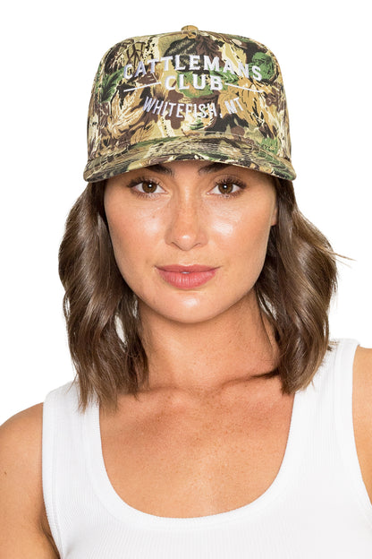 Cattlemans Club Snapback Trucker Hat in Camo