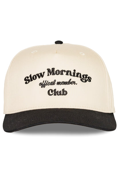 Slow Mornings Vintage Snapback in Black Natural