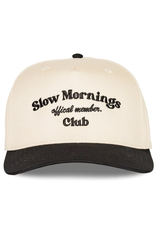 Slow Mornings Vintage Snapback in Black Natural