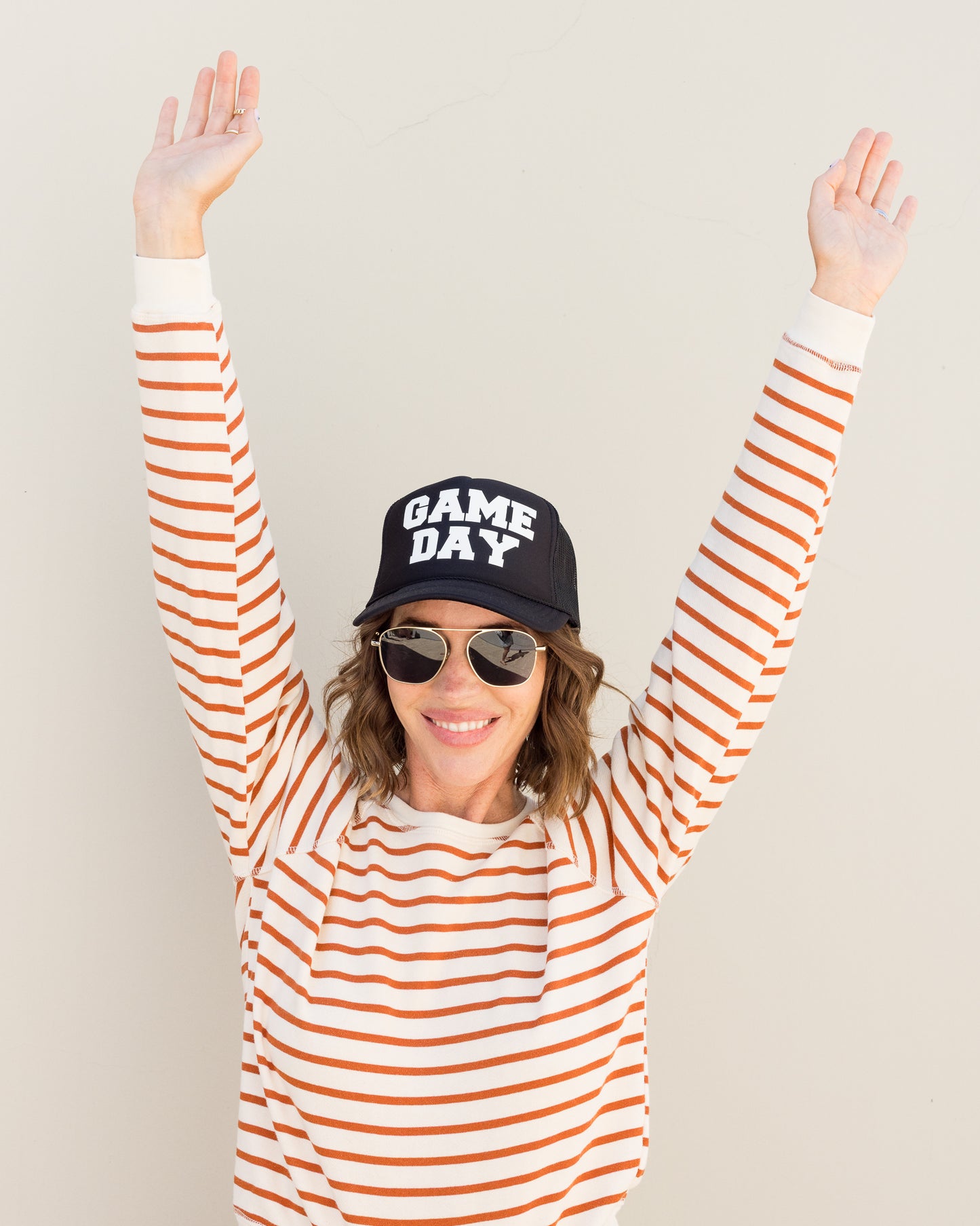 Game Day Trucker Hat in Black