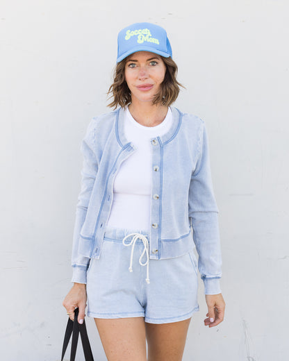 Soccer Mom Trucker Hat in Blue